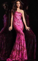 1 of 5 Jovani 23876 Hot Pink