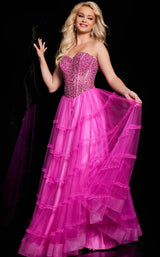 1 of 4 Jovani 26011 Hot Pink