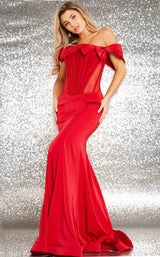 3 of 4 Jovani 37225 Red