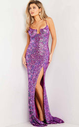 2 of 4 Jovani 37243 Purple