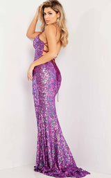 4 of 4 Jovani 37243 Purple