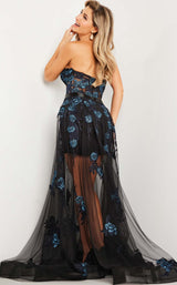 7 of 7 Jovani 37256 Black/Navy