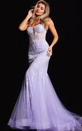 2 of 4 Jovani 37414 Lilac