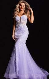 3 of 4 Jovani 37414 Lilac