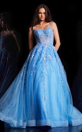 5 of 8 Jovani 37421 Blue