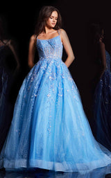 4 of 8 Jovani 37421 Blue