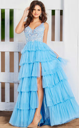 2 of 4 Jovani 37632 Dark Blue