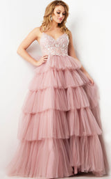 3 of 4 Jovani 38577 Dusty Pink