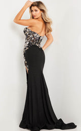 4 of 4 Jovani 38933 Black-Metallic