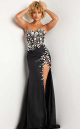 1 of 4 Jovani 38933 Black-Metallic