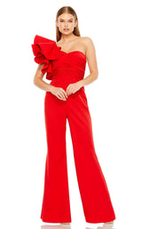 2 of 6 Mac Duggal 27460 Jumpsuit Red