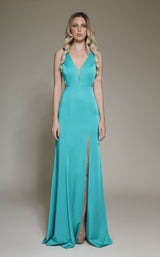 1 of 2 Modessa Couture M19014 Teal