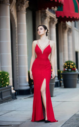 1 of 2 Modessa Couture M19016 Red