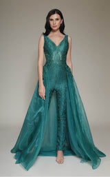 3 of 8 Modessa Couture M19034 Hunter-Green