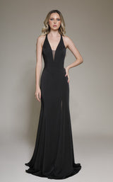 1 of 4 Modessa Couture M19045 Black