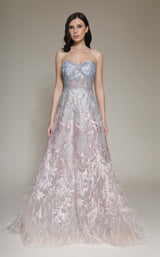 1 of 2 Modessa Couture M19052 Blue