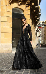 1 of 4 Modessa Couture M19064 Black