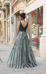 4 of 4 Modessa Couture M19078 Hunter-Green