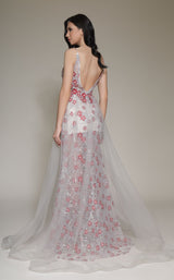 3 of 4 Modessa Couture M19080 Gray-Red