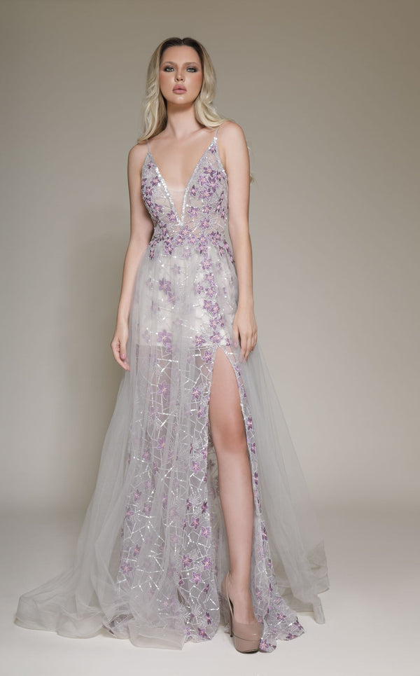 Modessa Couture M19080 Purple