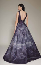 2 of 2 Modessa Couture M19089 Purple