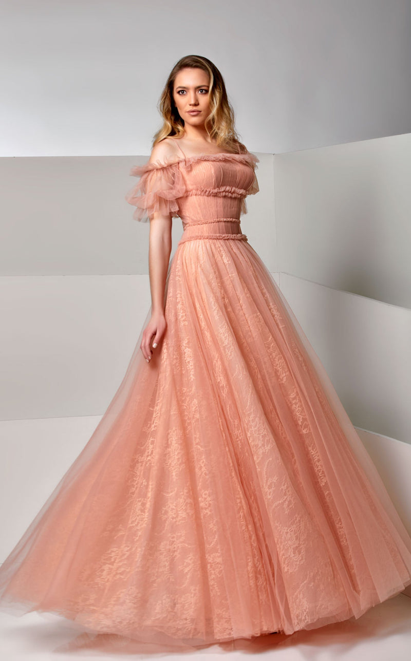 Modessa Couture M20283 Coral/Pink