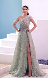 1 of 3 Modessa Couture M20360 Frosty-Green