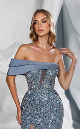 3 of 8 Modessa Couture M24611 Light Blue