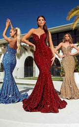 6 of 14 Portia and Scarlett PS21208 Ocean Blue&Red&RoseGold