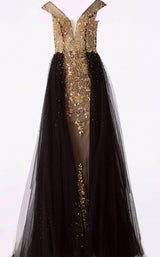 7 of 7 Jovani JVN46081 Black/Gold