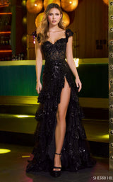 1 of 3 Sherri Hill 55801 Dress Black