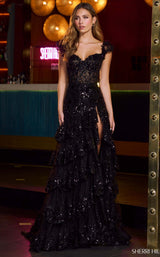 2 of 3 Sherri Hill 55801 Dress Black