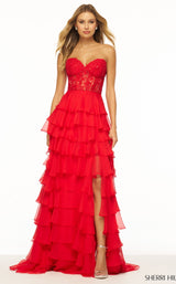 2 of 4 Sherri Hill 56162 Red