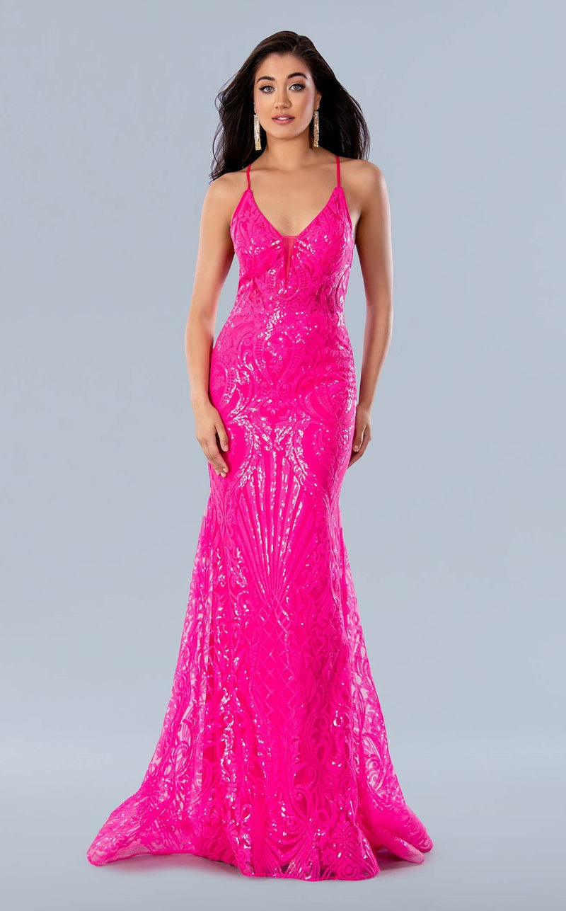 Stella Couture 24115 Fuchsia