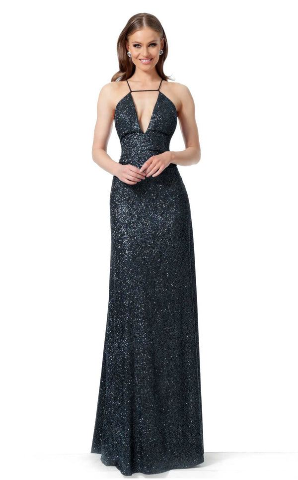 Jovani 1551 Black/Blue