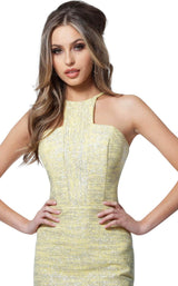 3 of 4 Jovani 1558 Yellow-Silver