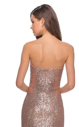 7 of 8 La Femme 28180 Dress Rose Gold