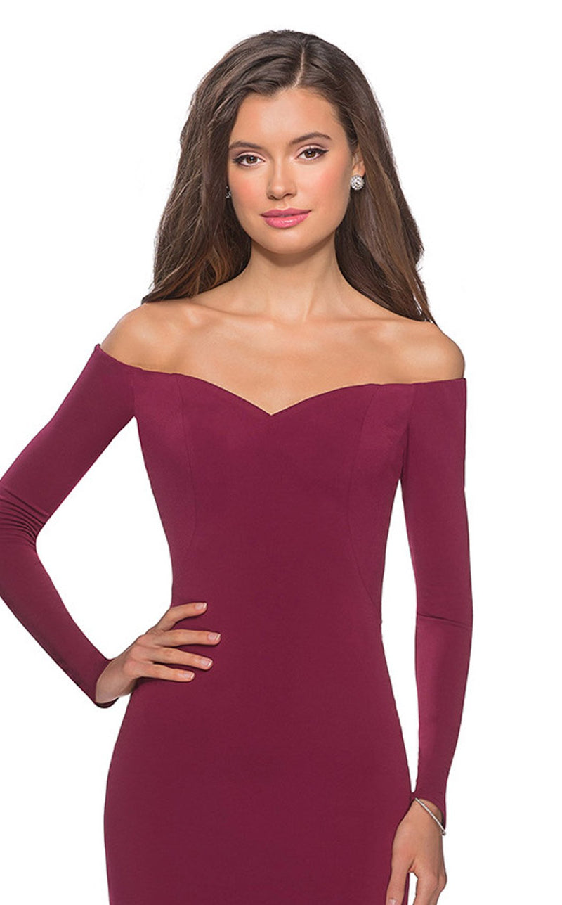 La Femme 28212 Dress Dark Berry