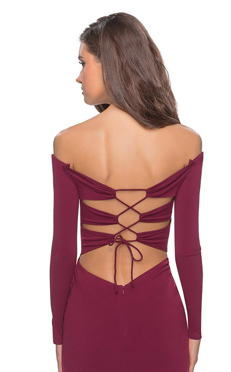 La Femme 28212 Dress Dark Berry