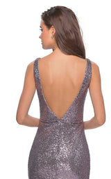 10 of 12 La Femme 28218 Dress Dark Silve