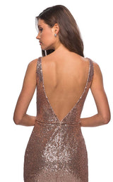 11 of 12 La Femme 28218 Dress Rose Gold