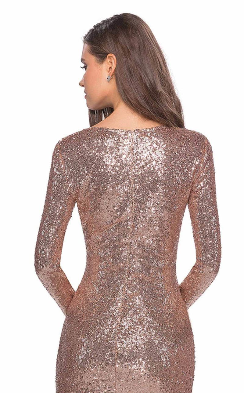 La Femme 28219 Dress Rose Gold