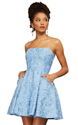 2 of 12 Sherri Hill 53002 Light-Blue