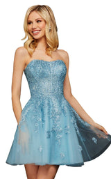 3 of 16 Sherri Hill 53099 Light-Blue