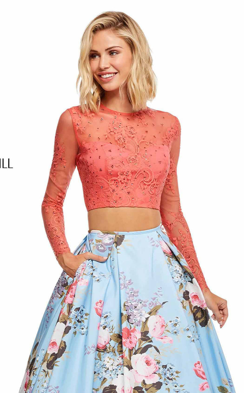 Sherri Hill 52717 Coral-Blue-Print