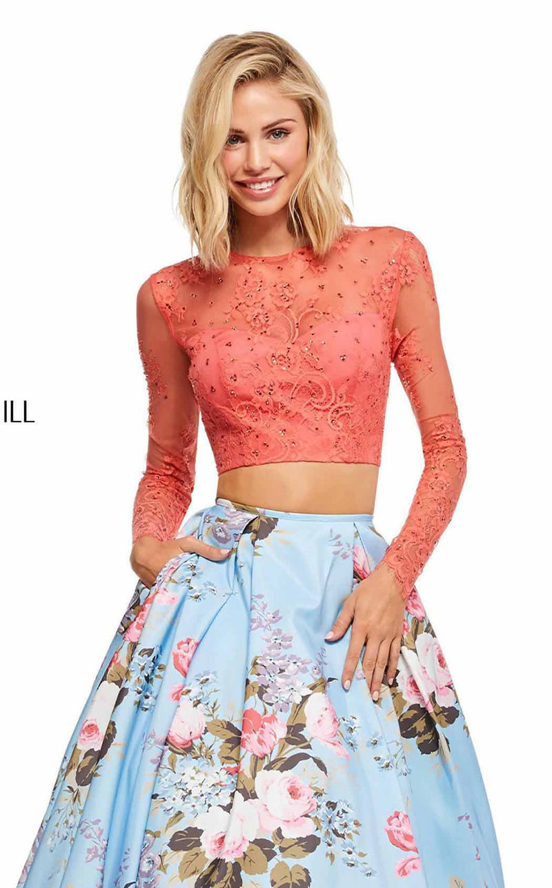 Sherri Hill 52717 Coral-Blue-Print