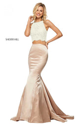 2 of 10 Sherri Hill 52851 Ivory/Nude