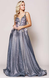 1 of 2 Glitz and Glam GGSU064 Dress Charcoal