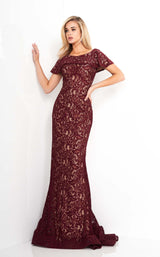 1 of 5 Jovani 02904 Dress Burgundy