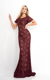 2 of 5 Jovani 02904 Dress Burgundy